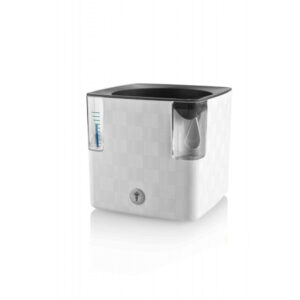 Plastkon Cobble chytrý květináč Ledově bílá, 15x15x14 cm