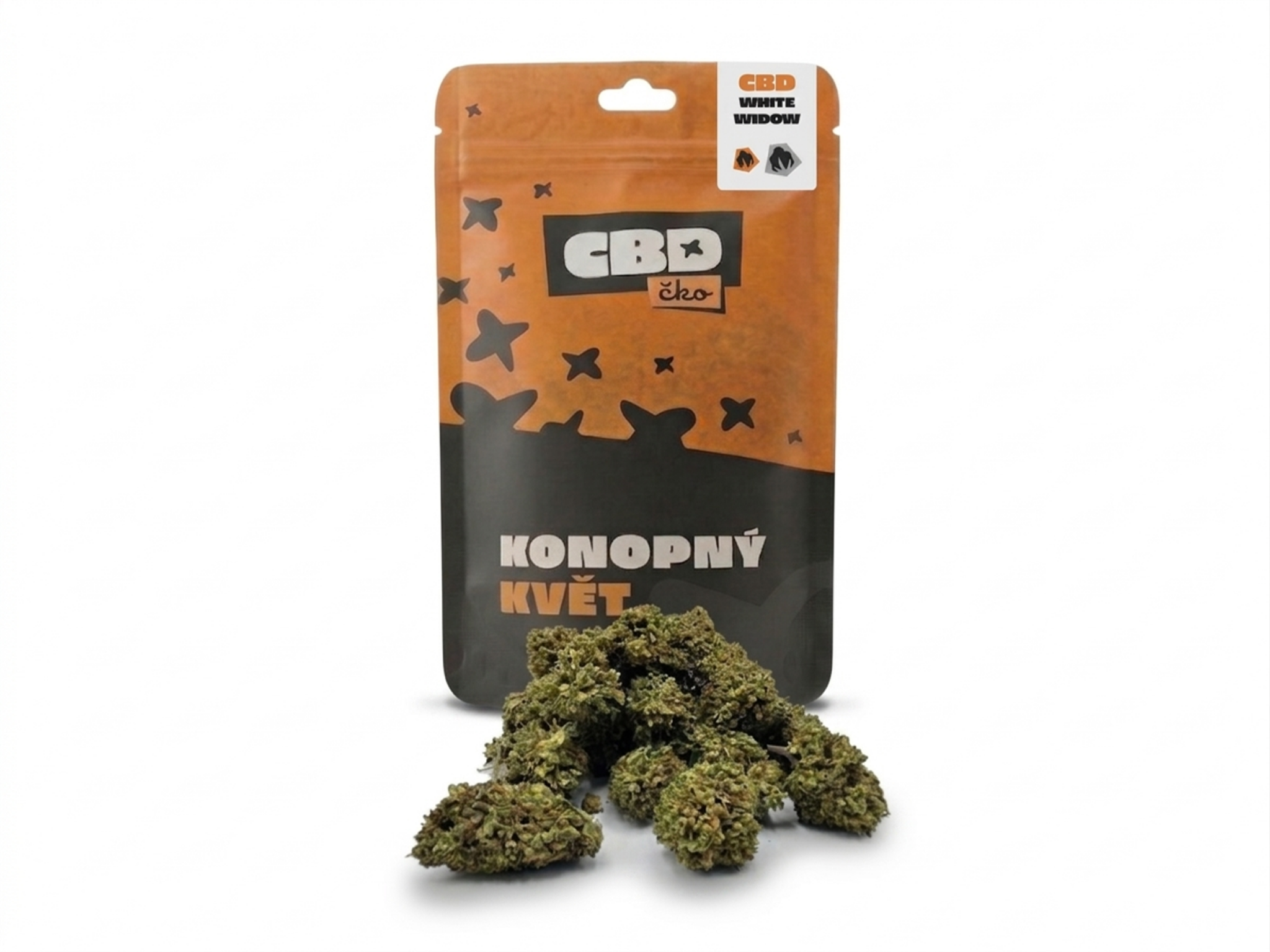 CBD Konopný květ White widow 17% CBD Váha: 100 g
