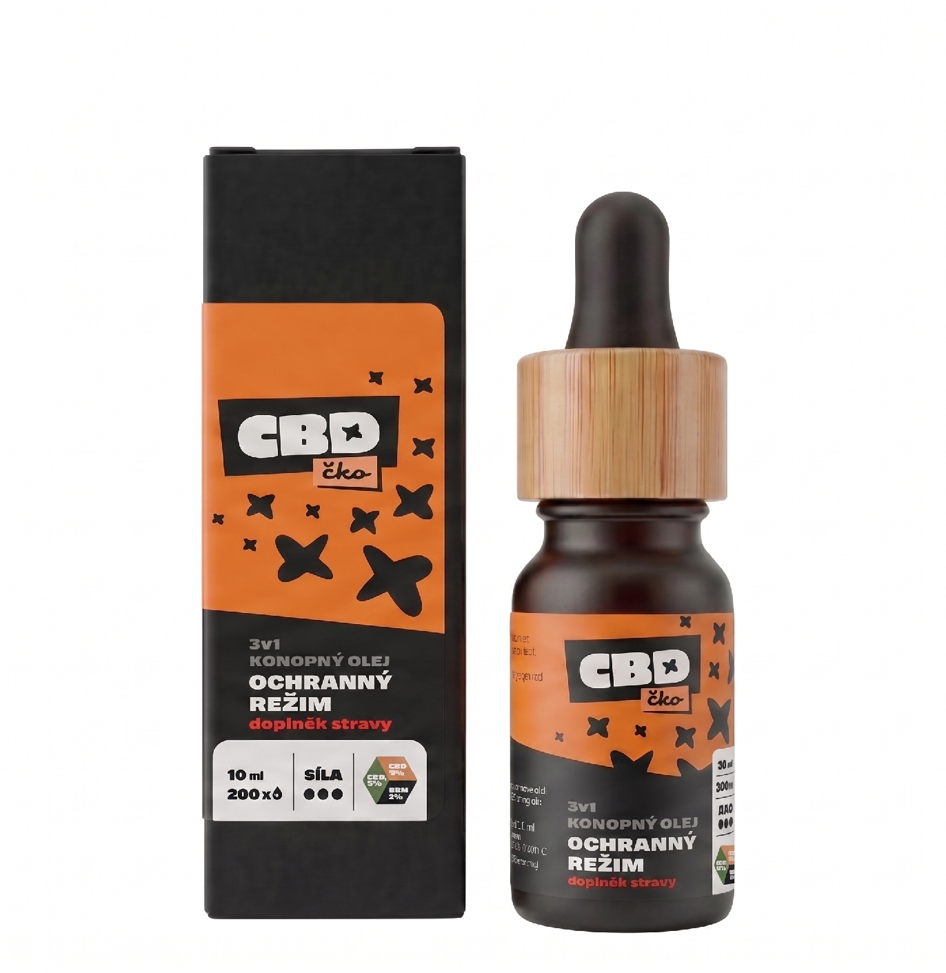 CBDčko CBD+CBG+CBN kapky 3v1 45% (3×15%) broad spectrum, 10 ml - Ochranný režim
