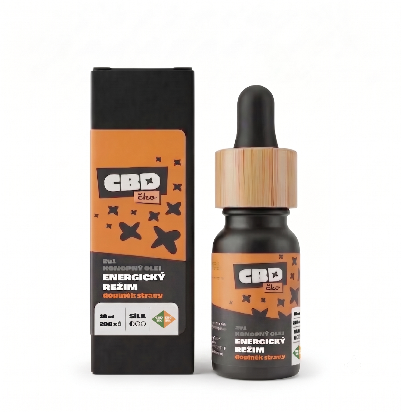 CBDčko CBG+CBD kapky 10% (5+5%) broad spectrum, 10 ml - Energický režim