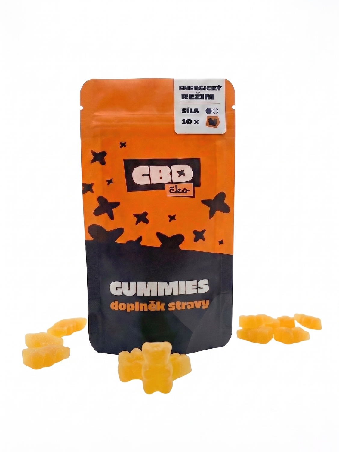 CBDčko CBG Gummies CBD+CBG 10+10 mg, 10 ks - Energický režim