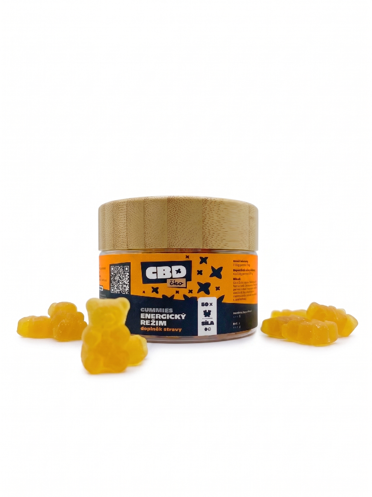 CBDčko CBG Gummies CBD+CBG 10+10 mg, 50 ks - Energický režim