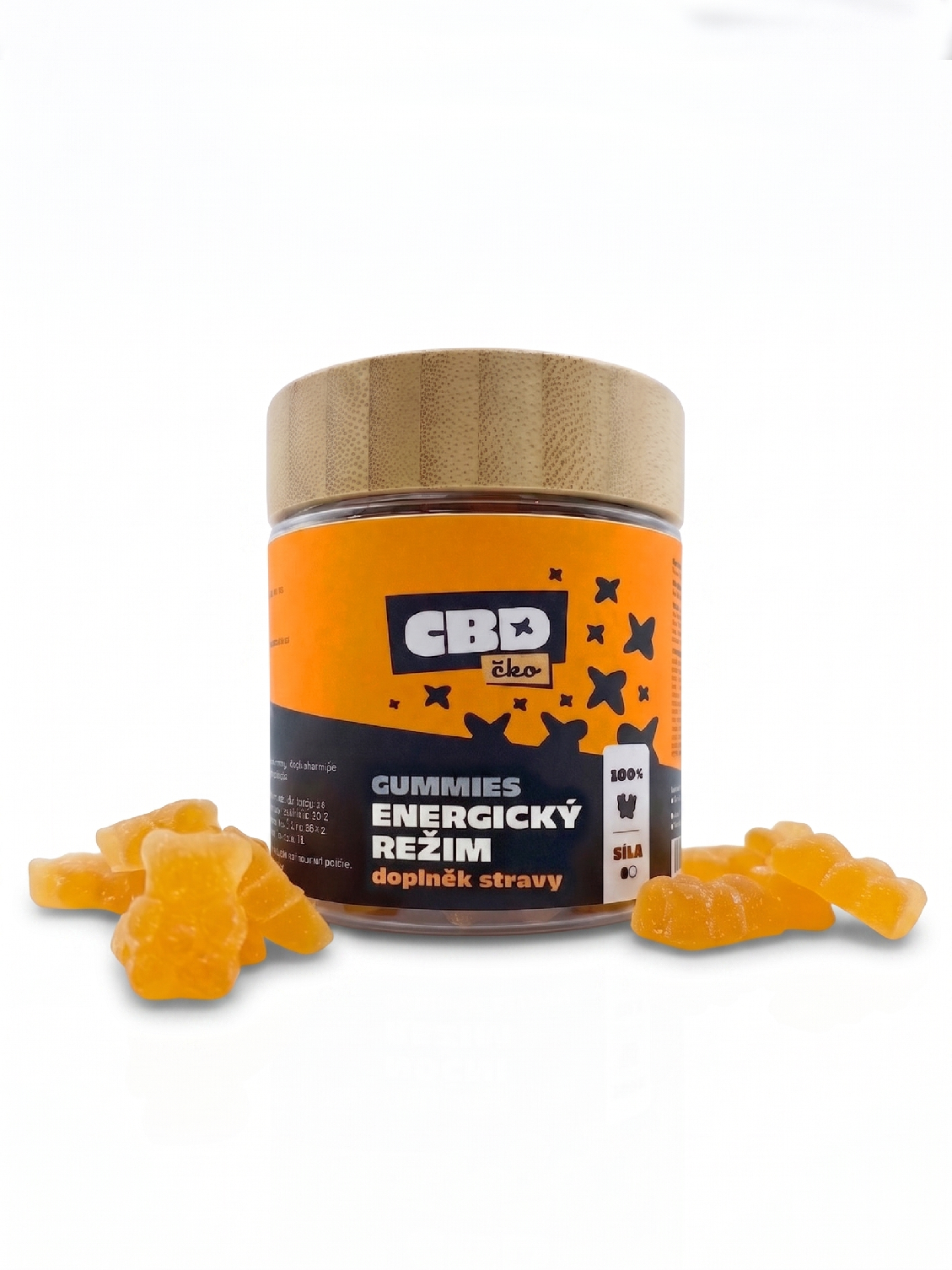 CBDčko CBG Gummies CBD+CBG 10+10 mg, 100 ks - Energický režim