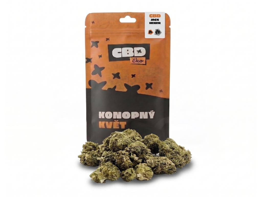 CBDčko CBD květy Jack Herer (malé paličky) Váha: 100 g