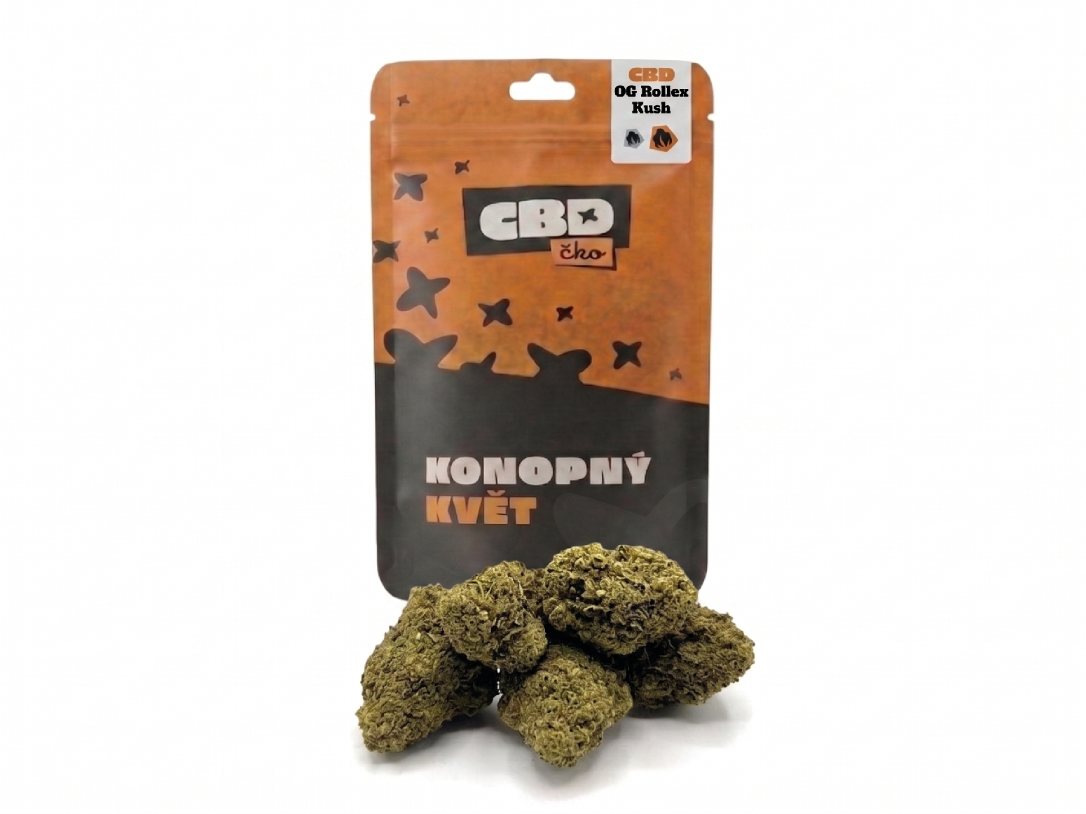 CBDčko CBD květy OG Rollex Kush Váha: 100 g
