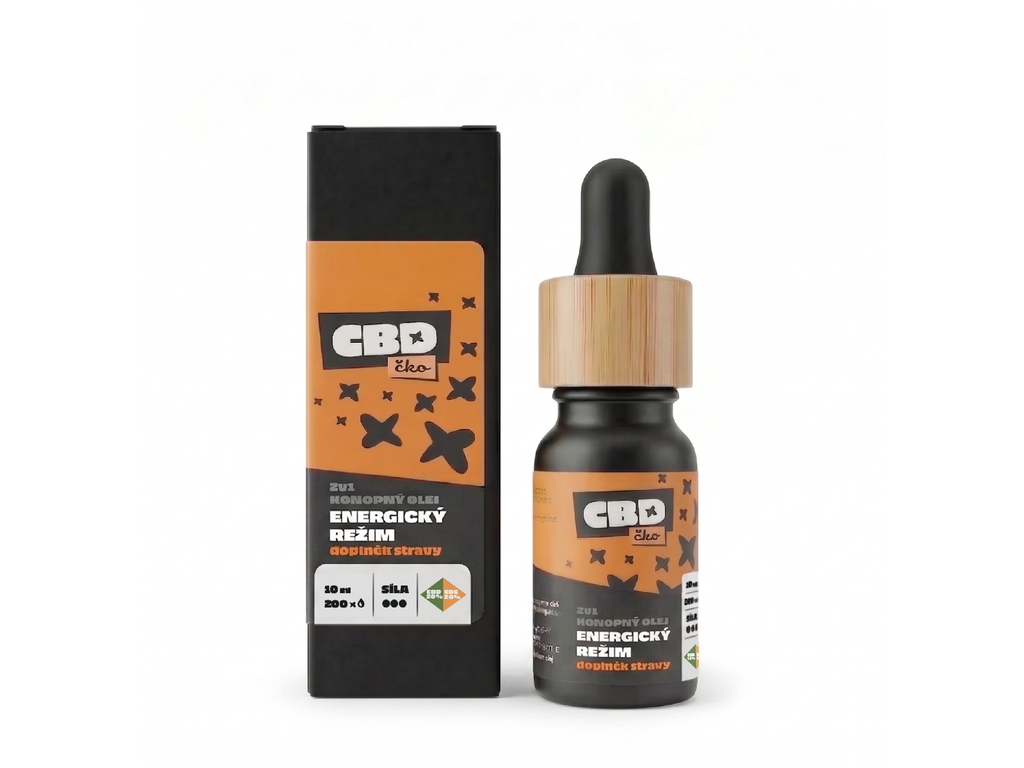 CBDčko CBG+CBD kapky 40% (20+20%) broad spectrum, 10 ml - Energický režim