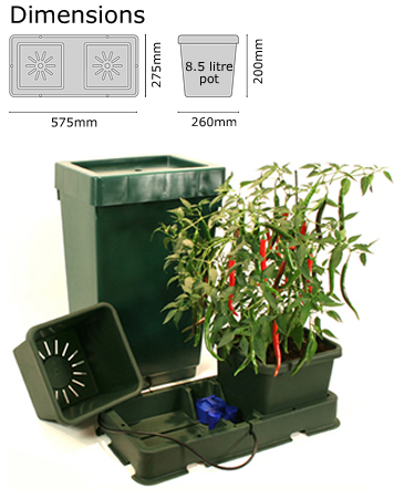 AutoPot Easy2grow Kit s 2 květináči, včetně 47L plastové nádrže