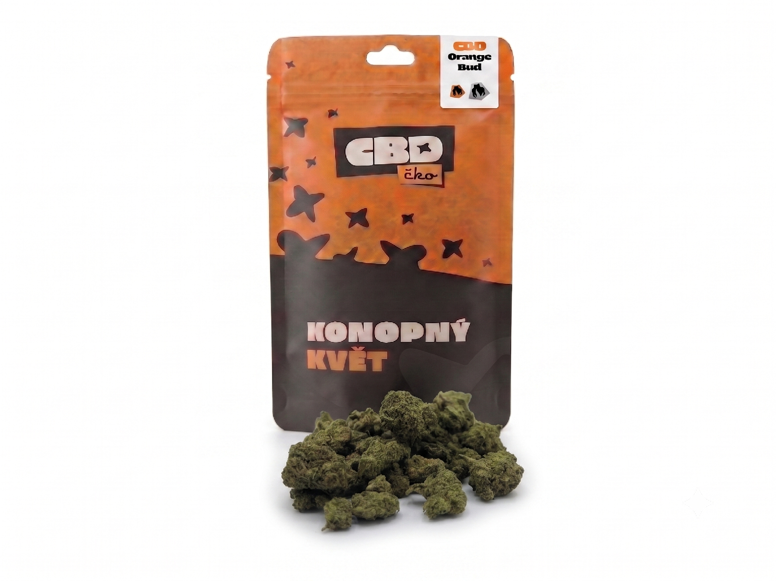 CBDčko CBD květy Orange bud (malé paličky) Váha: 25 g