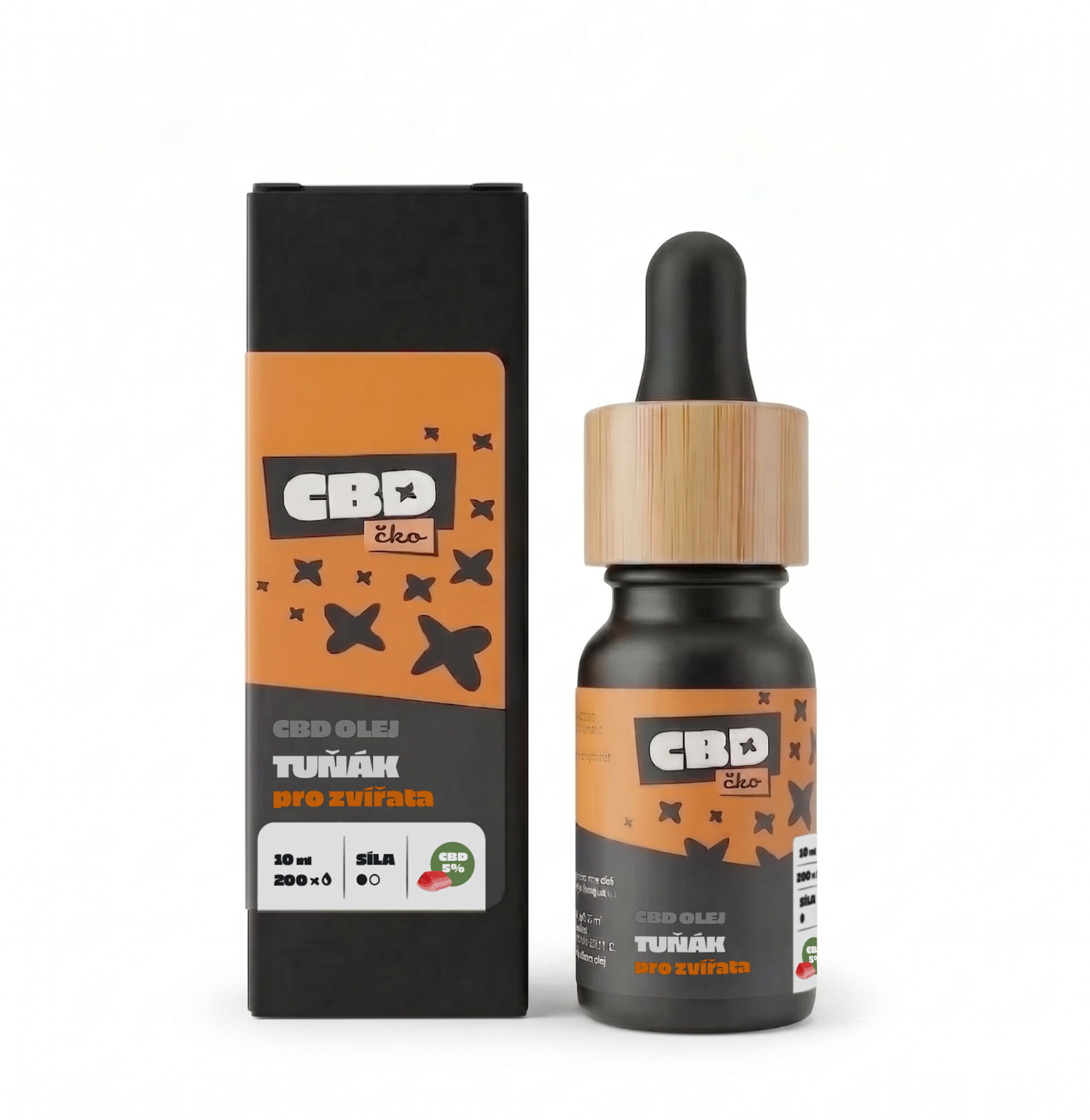 CBDčko CBD kapky pro zvířata 5% s příchutí tuňáka Obsah: 10 ml