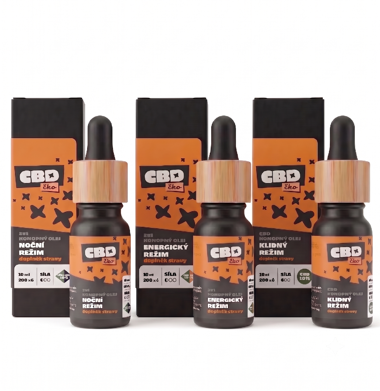 CBDčko 1x CBG olej 5% + 1x CBD olej 10% + 1x CBN olej 5%