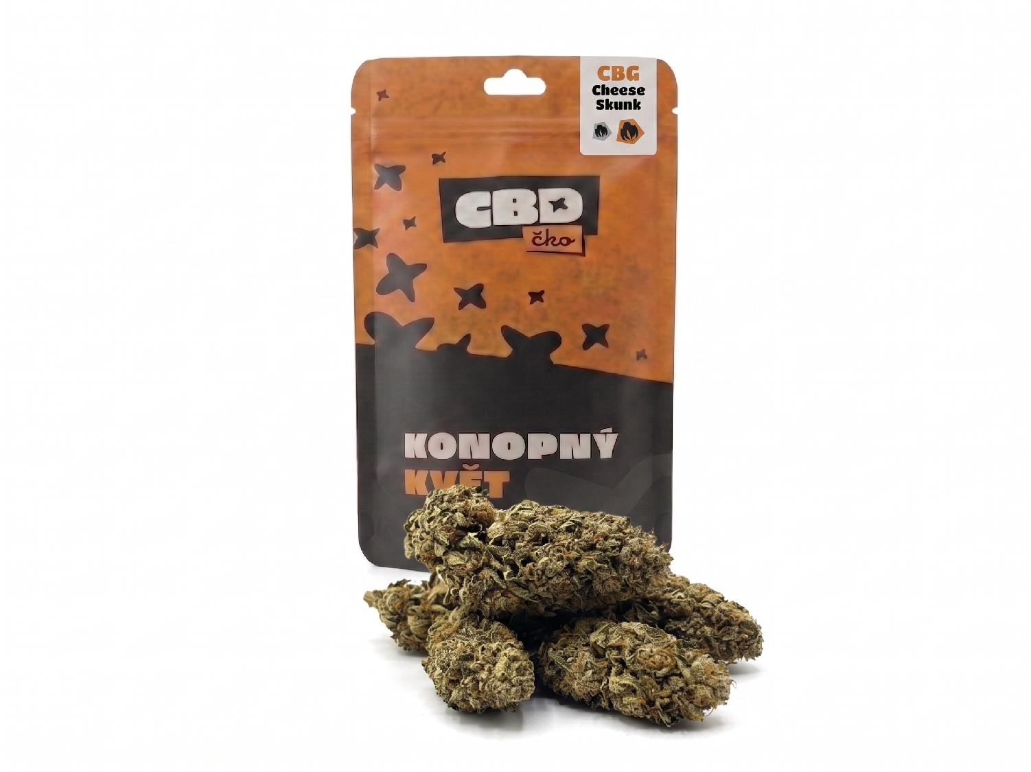 CBDčko CBG květy Cheese Skunk Váha: 1 g