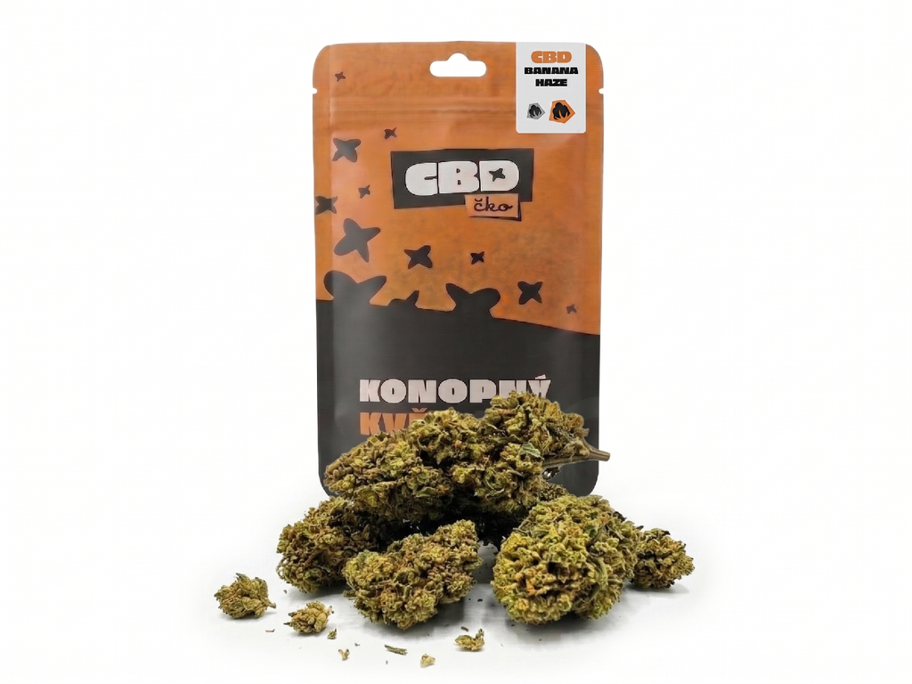 CBDčko CBD květy Banana Haze Váha: 100 g